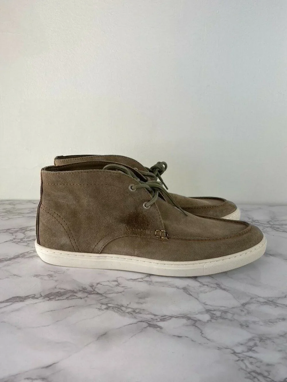 Steve Madden Men's Beige Suede Fulton Lace Sneaker SZ 11.5
